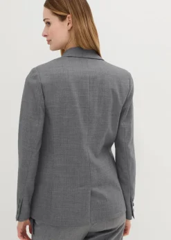 bonprix Bekleidung·Basics|Blazer|Doppelreihiger Wollblazer mittelgrau meliert