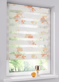 bonprix Rollos|Doppelrollo mit Blumenmuster apricot