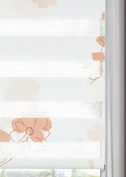 bonprix Rollos|Doppelrollo mit Blumenmuster apricot