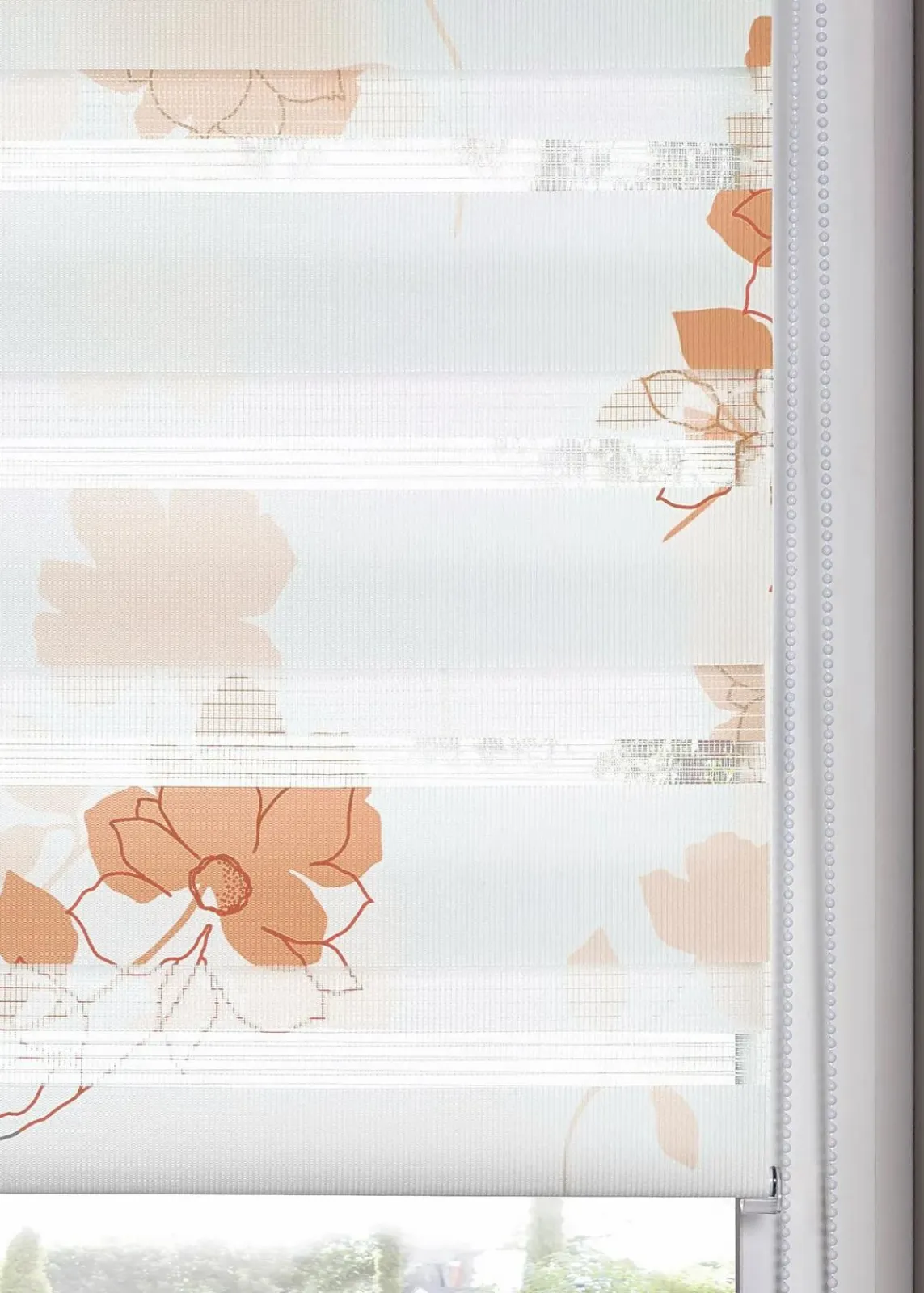 bonprix Rollos|Doppelrollo mit Blumenmuster apricot