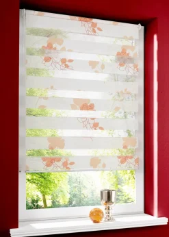 bonprix Rollos|Doppelrollo mit Blumenmuster apricot