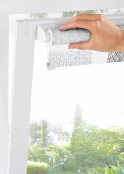 bonprix Rollos|Doppelrollo mit Kreisen grau/weiß