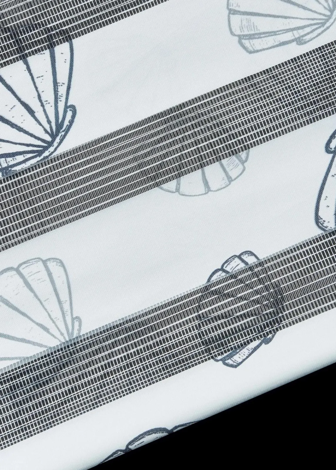 bonprix Rollos|Doppelrollo mit Muscheldruck weiß/grau/sand