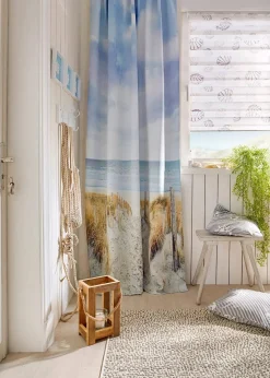 bonprix Rollos|Doppelrollo mit Muscheldruck weiß/grau/sand