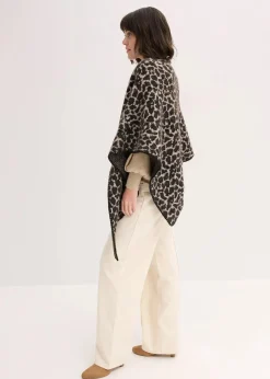 bonprix Schals & Tücher|Schuhe & Accessoires In Spezialgrößen·Tücher & Ponchos|Dreieckstuch beige/braun leo