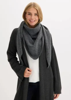 bonprix Schuhe & Accessoires In Spezialgrößen·Tücher & Ponchos|Schals & Tücher|Dreieckstuch grau