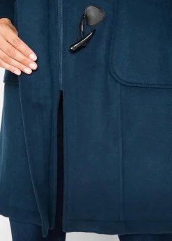 bonprix Jacken & Mäntel|Bekleidung·Hosen|Dufflecoat in Wolloptik dunkelblau