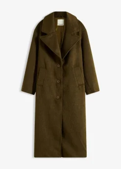 bonprix Bekleidung·Hosen|Jacken & Mäntel|Einreihiger Oversize-Mantel erdoliv