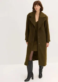 bonprix Bekleidung·Hosen|Jacken & Mäntel|Einreihiger Oversize-Mantel erdoliv