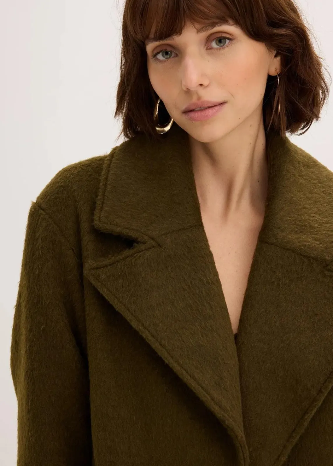 bonprix Bekleidung·Hosen|Jacken & Mäntel|Einreihiger Oversize-Mantel erdoliv