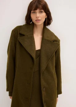 bonprix Bekleidung·Hosen|Jacken & Mäntel|Einreihiger Oversize-Mantel erdoliv