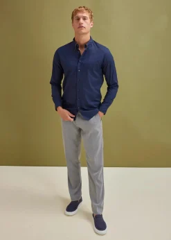 bonprix Hosen|Große Größen|elegante Hose mit Bügelfalte, Regular Fit hellgrau meliert