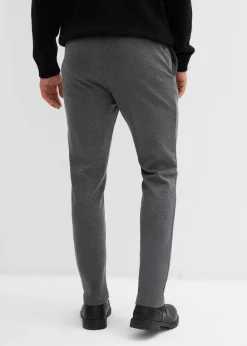 bonprix Große Größen|Hosen|elegante Super-Stretchhose mit Komfortbund, Slim Fit grau meliert