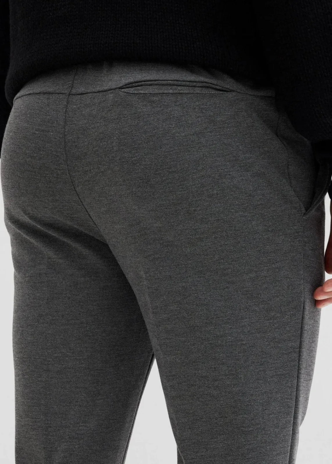 bonprix Große Größen|Hosen|elegante Super-Stretchhose mit Komfortbund, Slim Fit grau meliert