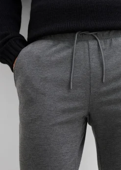 bonprix Große Größen|Hosen|elegante Super-Stretchhose mit Komfortbund, Slim Fit grau meliert