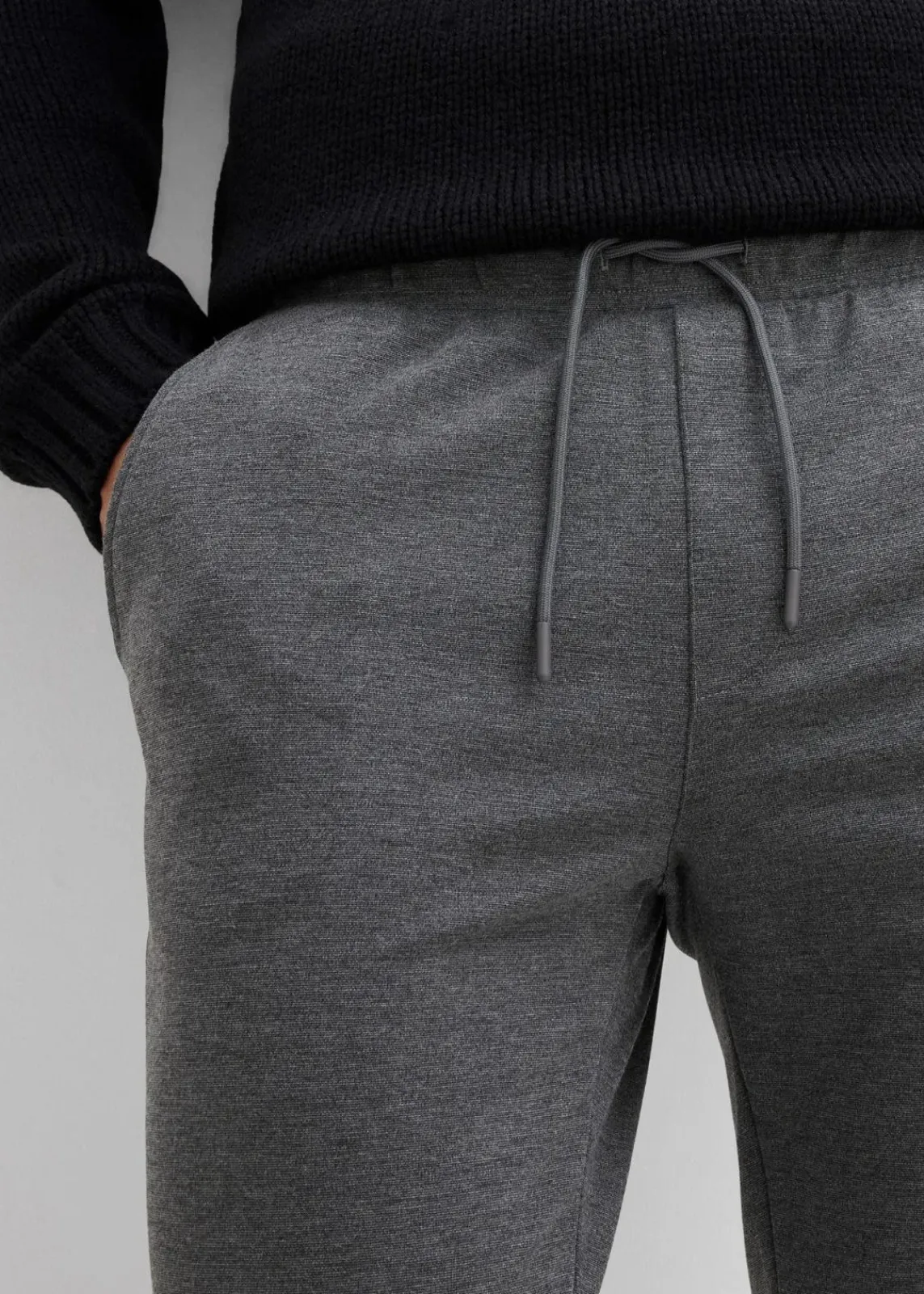 bonprix Große Größen|Hosen|elegante Super-Stretchhose mit Komfortbund, Slim Fit grau meliert