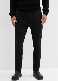 bonprix Hosen|Große Größen|elegante Super-Stretchhose mit Komfortbund, Slim Fit schwarz