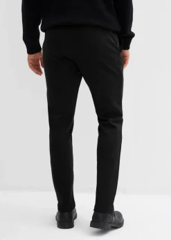 bonprix Hosen|Große Größen|elegante Super-Stretchhose mit Komfortbund, Slim Fit schwarz
