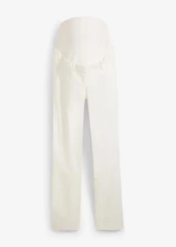 bonprix Bekleidung·Blazer|Umstandsmode|Elegante Umstandshose mit geradem Bein aus hautfreundlichem Baumwoll-Mix wollweiß