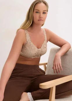 bonprix Große Cups D-H|Bhs|Entlastungs-BH ohne Bügel kreidebeige