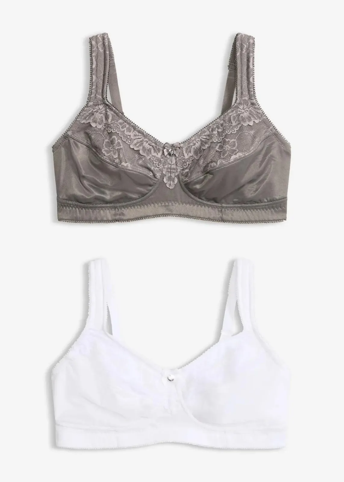 Entlastungs-BH ohne Bügel mit gepolsterten Trägern (2er Pack)|bonprix Clearance