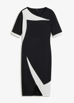 bonprix Bekleidung·Pullover & Strickjacken|Kleider|Etuikleid schwarz/weiss