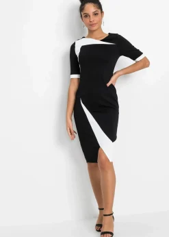 bonprix Bekleidung·Pullover & Strickjacken|Kleider|Etuikleid schwarz/weiss