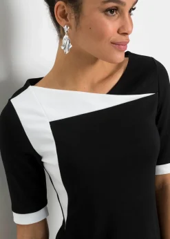 bonprix Bekleidung·Pullover & Strickjacken|Kleider|Etuikleid schwarz/weiss