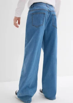 Extra Loose Fit Stretch-Jeans mit verstellbarem Bund, Straight|bonprix Clearance