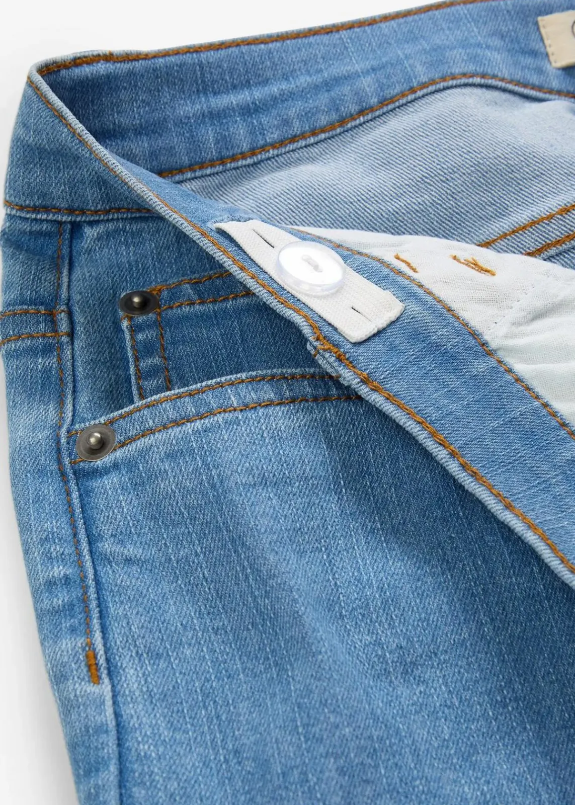 Extra Loose Fit Stretch-Jeans mit verstellbarem Bund, Straight|bonprix Clearance