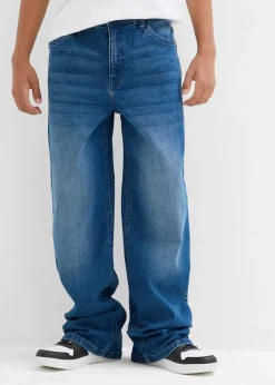 Extra Loose Fit Stretch-Jeans mit verstellbarem Bund, Straight|bonprix Discount