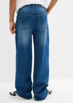 Extra Loose Fit Stretch-Jeans mit verstellbarem Bund, Straight|bonprix Discount
