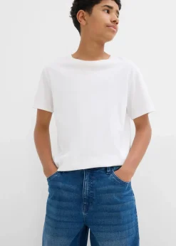 Extra Loose Fit Stretch-Jeans mit verstellbarem Bund, Straight|bonprix Discount