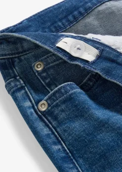 Extra Loose Fit Stretch-Jeans mit verstellbarem Bund, Straight|bonprix Discount