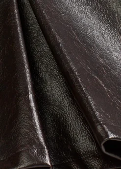 bonprix Bekleidung·Sportbekleidung|Röcke|Faltenrock aus Lacklederimitat dunkelbraun