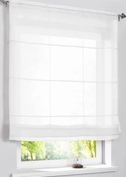 bonprix Raffrollos|Rollos|Faltrollo aus leichtem Voile weiß