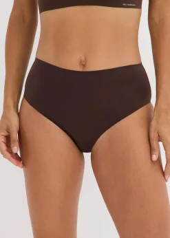 bonprix Höschen|Seamless|Feel Comfort Nahtlose Panty (3er Pack) 2x dunkelbraun + camel