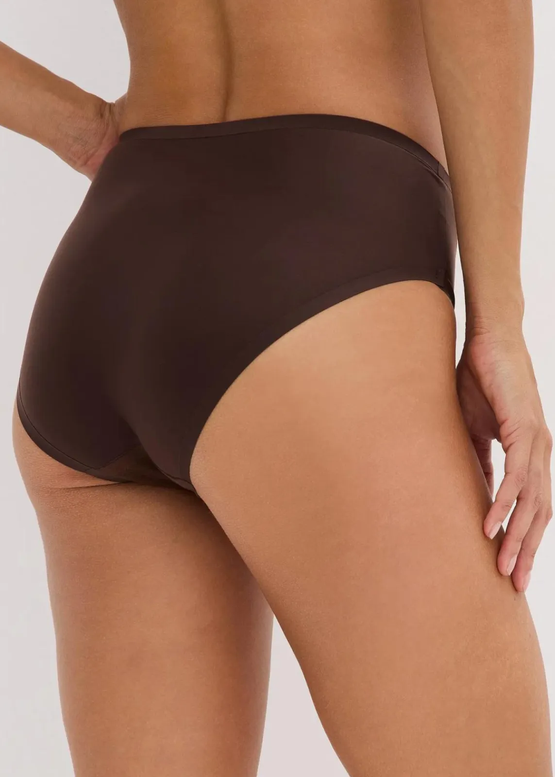bonprix Höschen|Seamless|Feel Comfort Nahtlose Panty (3er Pack) 2x dunkelbraun + camel