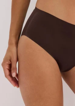 bonprix Höschen|Seamless|Feel Comfort Nahtlose Panty (3er Pack) 2x dunkelbraun + camel