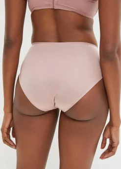 bonprix Höschen|Seamless|Feel Comfort Nahtlose Panty (3er Pack) rosenholz + mattbeige + mittelbraun