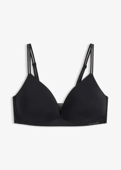 bonprix Bhs|Seamless|Feel Comfort Schalen-BH ohne Bügel ​mit Mesheinsatz schwarz