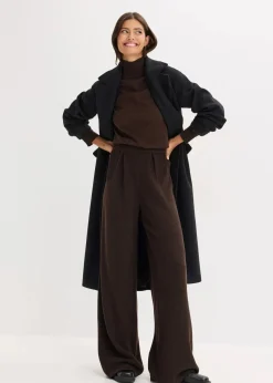 bonprix Hosen|Zweiteiler & Sets|Feinstrickhose dunkelbraun meliert