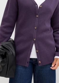 bonprix Bekleidung·Röcke|Bekleidung·Jeans|Feinstrickjacke pflaume