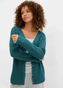 bonprix Bekleidung·Röcke|Bekleidung·Jeans|Feinstrickjacke pfeffergrün