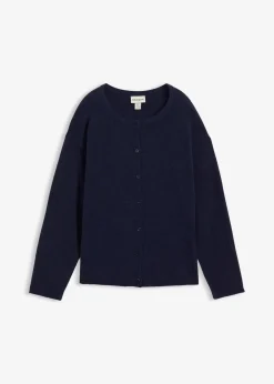 bonprix Strickmode|Pullover & Strickjacken|Feinstrickjacke dunkelblau