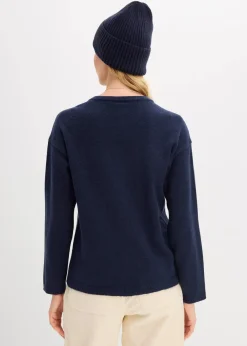 bonprix Strickmode|Pullover & Strickjacken|Feinstrickjacke dunkelblau