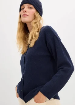 bonprix Strickmode|Pullover & Strickjacken|Feinstrickjacke dunkelblau