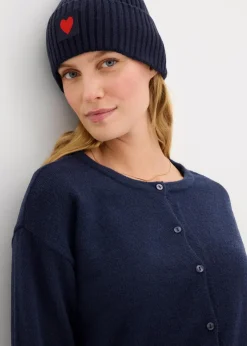 bonprix Strickmode|Pullover & Strickjacken|Feinstrickjacke dunkelblau