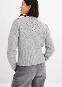 bonprix Bekleidung·Umstandsmode|Bekleidung·Jeans|Feinstrickjacke hellgrau meliert