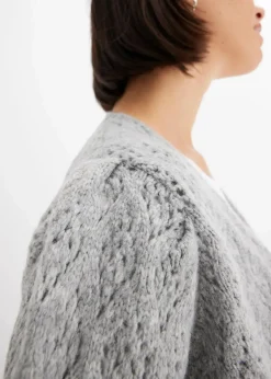 bonprix Bekleidung·Umstandsmode|Bekleidung·Jeans|Feinstrickjacke hellgrau meliert